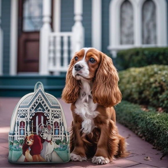 Disney Handbags - Disney  Loungefly Lady And The Tramp Portrait House Mini Backpack